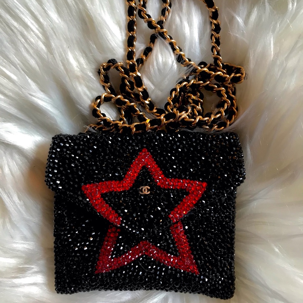 Authentic Chanel Micro Mini Crystal Bag